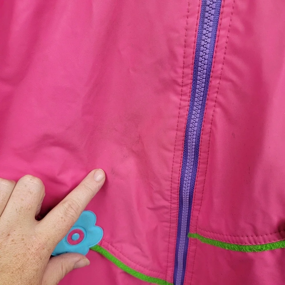 Driplets Wippette Vintage Pink Kids Rain Coat Size 5/6 Hoodie Stylish